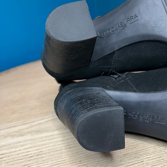 Kookaburra by UGG Samiah Mid Block Heel Suede Ankle Boots Black Women’s 8 - Picture 10 of 12